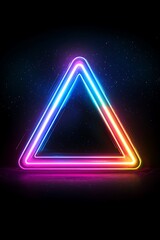 Neon Triangle Abstract Art