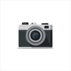 digital camera isolated on white vector illustration