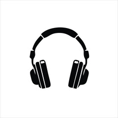 headphone icon logo vector illustration