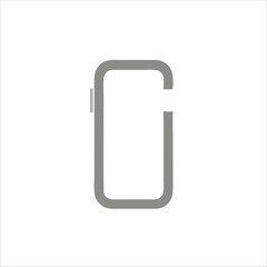 Smartphone icon logo with color gray vector illustration