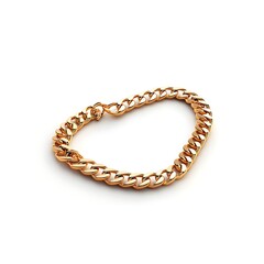 Obraz premium classic gold chain 3D render, stylish luxury jewelry