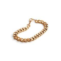 classic gold chain 3D render, stylish luxury jewelry