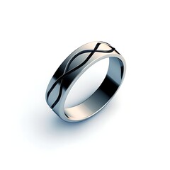 platinum band 3D render, elegant timeless jewelry