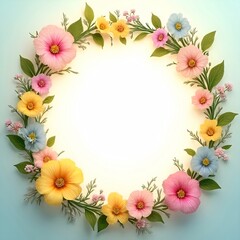 Obraz premium frame of flowers Invitation to a Floral Wonder​land.