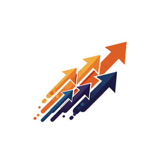 Arrows pointing upwards, representing growth and success