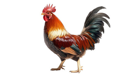 Fototapeta premium a vibrant detailed illustration of a rooster showcasing its colo