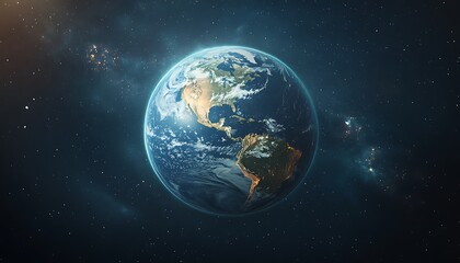 Obraz premium A vibrant image of the planet Earth in space