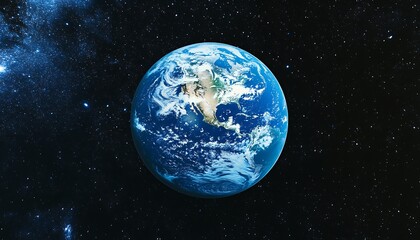 A beautiful full view of planet earth in space