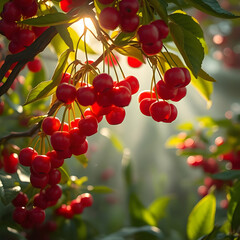 red berries on a tree