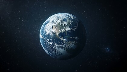 Obraz premium A rendered illustration of our planet Earth from outer space