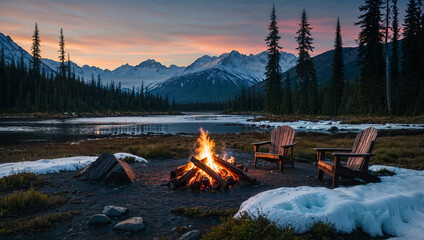 sunrise in the mountains