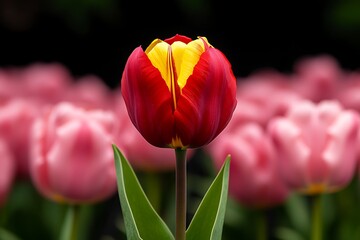 Red & Yellow Tulip Field