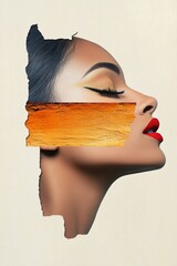 Creative collision of color and imagination highlighting surrealism in a minimalist magazine cover design