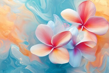 Tropical flowers with asian american pacific islander heritage month