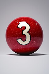 Red Billiard Ball Three