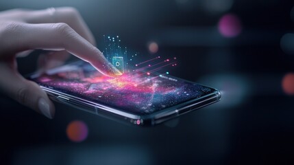 Exploring the Intersection of Investment and Technology through Colorful Smartphone Designs in Fintech
