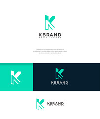 K Brand Logo Design Modern, Minimalist, Teal, Lettermark, Monogram, Branding, Identity, Vector, Graph