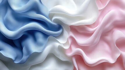 Obraz premium Soft Pastel Fabric Background with Gentle Waves and Textures