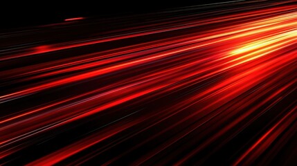 Fototapeta premium Red line of light speed motion background. red fast movement background design faster. concept texture of digital technology speedy move and space black, 32k Resolution