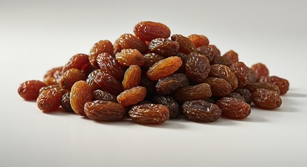 Obraz premium Pile of Dried Raisins - Sweet and Healthy Snack - Food Blog/Nutrition Article