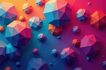 Abstract geometric wallpaper with repeating shapes, decoration, print, color