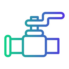 Fototapeta premium faucet Line Gradient Icon