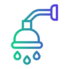 bath Line Gradient Icon