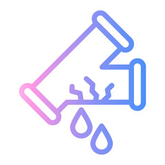 crack Line Gradient Icon