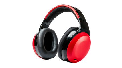 Stylish Red and Black Headphones with Cushioned Ear Pads for Comfort