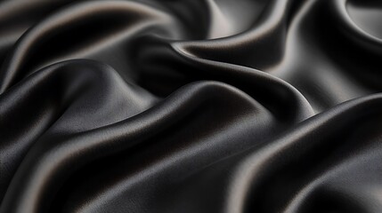 Obraz premium Black Satin Fabric Texture. (4)