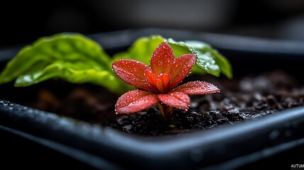 Red Sprout in Pot