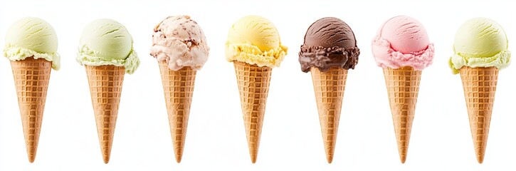 Assorted Ice Cream Cones (4)