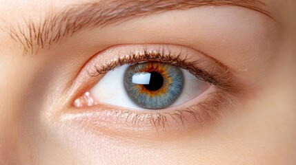 Obraz premium Intimate Close Up of a Human Eye Capturing Depth and Intriguing Emotion