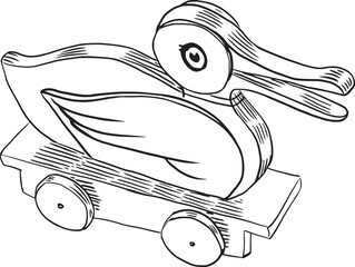 toy wooden duck
