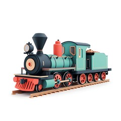 toy train set 3D render
