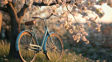 Fototapeta premium Celebrating the First Day of Spring Nature's Awakening with Flowers and Greenery