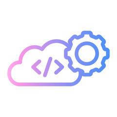 cloud Line Gradient Icon