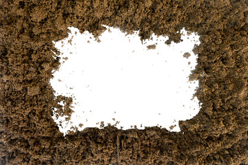 soil frame with empty space for text