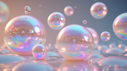 Light Glass Spheres: Abstract Art for Light and Transparent Visuals