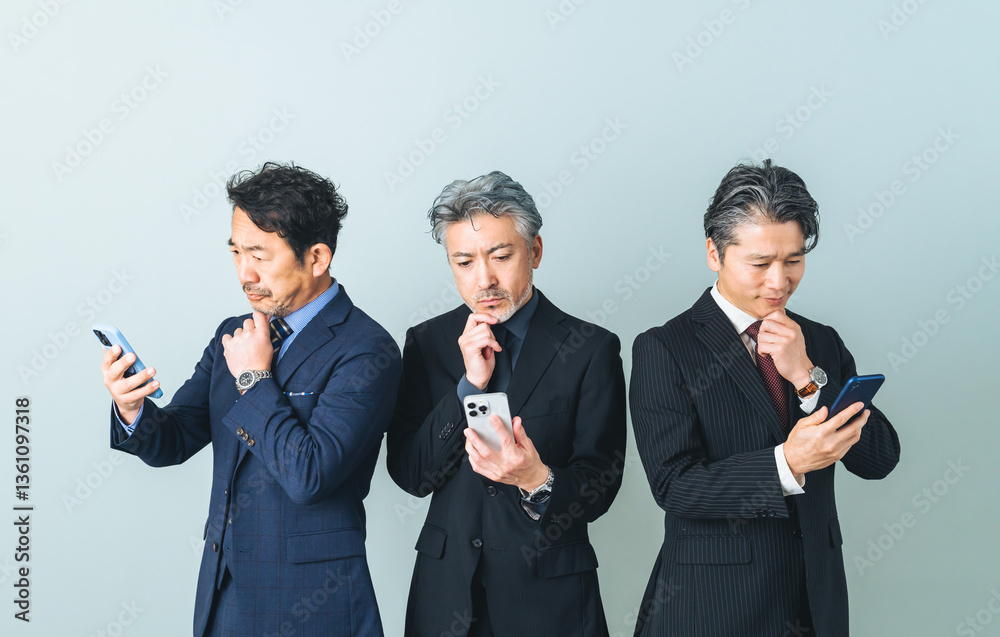 Aufkleber スマホ、スマートフォン、ミドルエイジ、中高年、シニア、ビジネスパーソン、アプリ、sns、考える、リテラシー、セキュリティ、ガバナンス、コンプライアンス、ニュース、dx、デジタルトランスフォーメーション