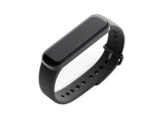 Fitness Tracker Band with Heart Rate Monitor, Sleek Design, Isolated on White Background