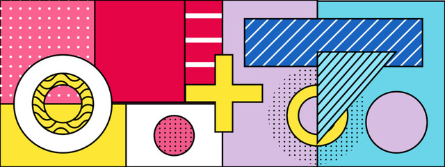 colorful abstract geometric artwork in a modern and vibrant design vector illustration