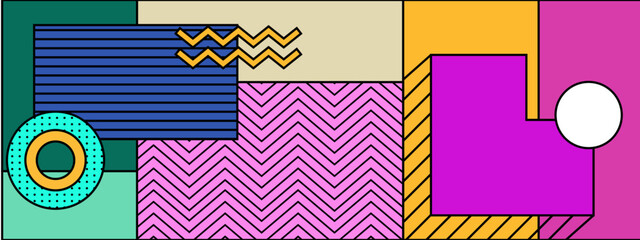 colorful abstract geometric artwork in a modern and vibrant design vector illustration
