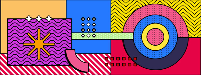 colorful abstract geometric artwork in a modern and vibrant design vector illustration