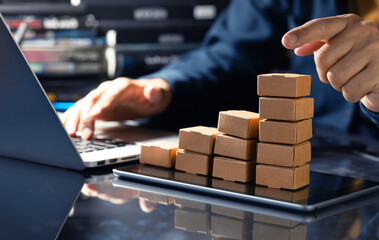 Business online marketing and product development concepts.not ai generated