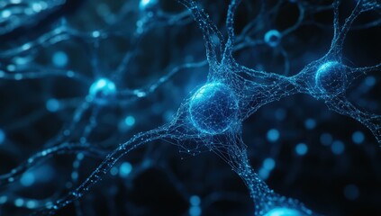 Abstract digital illustration of a neural network.