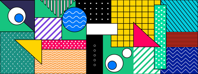 colorful abstract geometric artwork in a modern and vibrant design vector illustration