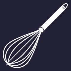 A silhouette of a whisk