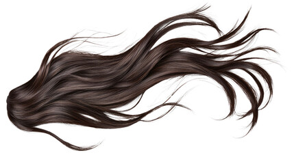 Flowing Dark Hairstyle with Soft Waves and Texture for Fashion and Beauty Photography