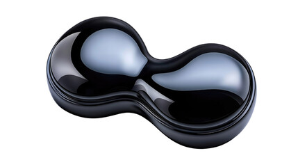 Stylish Black Object with Unique Shape for Modern Design Concepts and Trends in Minimalist Aesthetics